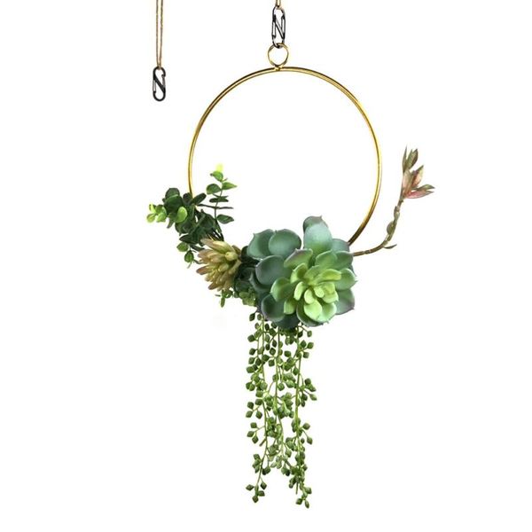 

decorative flowers & wreaths succulent wedding wreath wall hanging artificial succulents plants for
