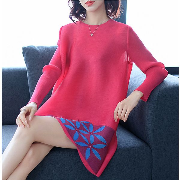 

new summer 2020 dress spring size big print frightened short mode paragraph the word dressed in women's loose clothes waistline e0gp cu, Black;gray