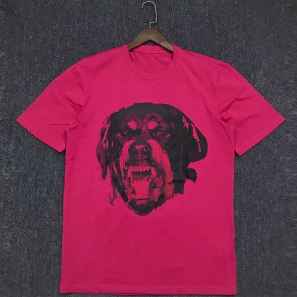 

20ss mens stylist t shirts summer casual short sleeves dog print men women black tees size s-2xl, White;black