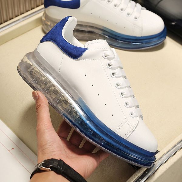

mens platform shoes cushion crystal bottom women jelly black white suede rhinestone leather fashion sneakers flat designer casual shoes