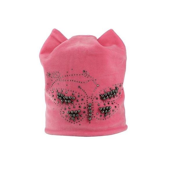 

flb] женский beanie bonnet осенью и зимние колпачки hip-hop cap горный хрусталь шляпы для женщин шапочки balaclava женские чекультуры f1805, Black;white