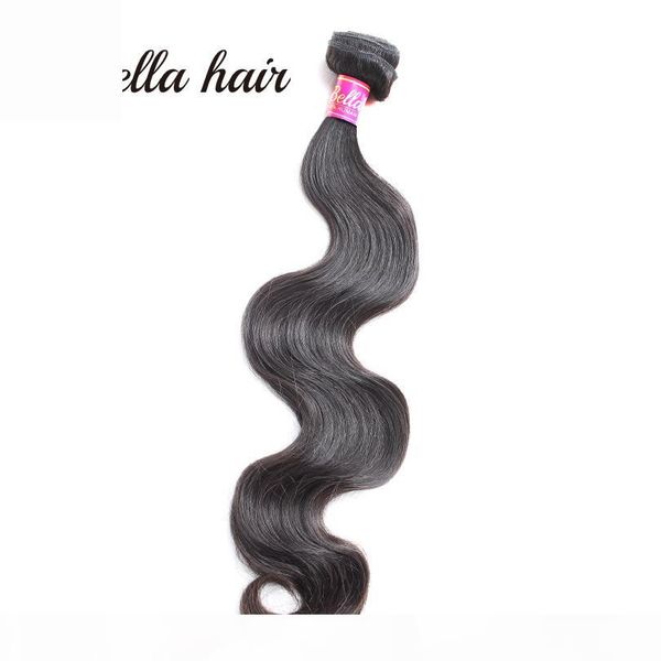 

bella hair bundles body wave brazilian malaysian peruvian indian hair extensions unprocessed virgin human hair weaves 1pc drop shipping, Black