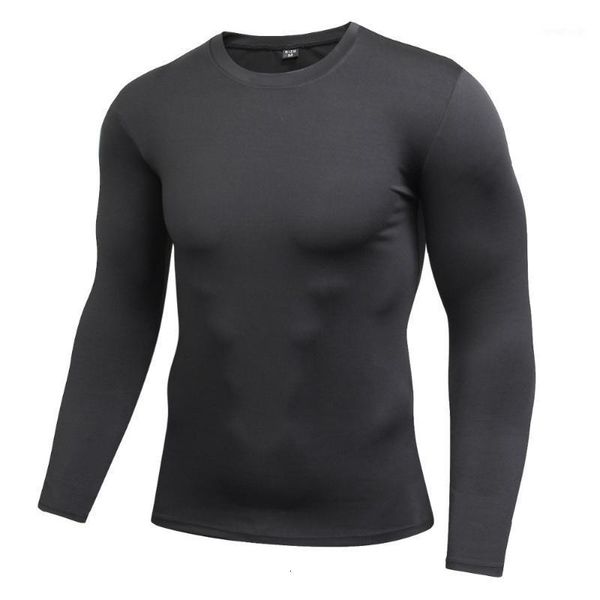 

men running t shirts with long sleeve fast drying fitness gym base layer sports compression basketball tight 1, Black;blue