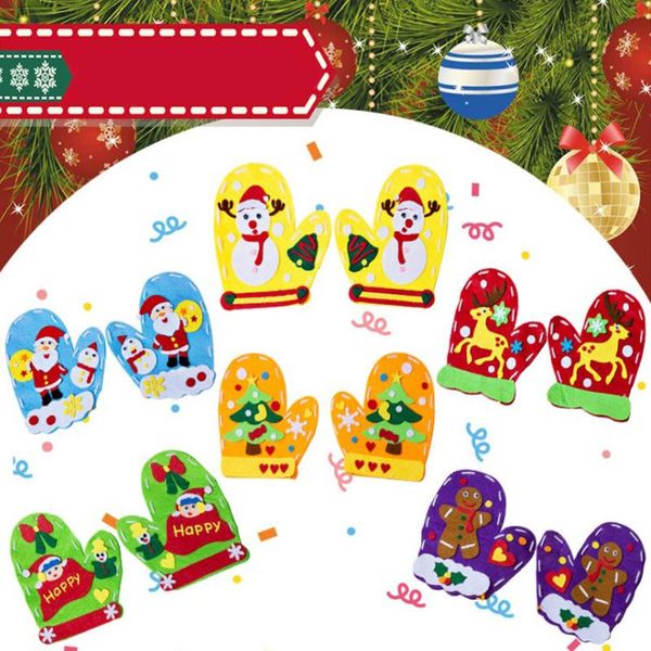 

christmas non woven gloves diy kindergarten children kindergarten small ornaments handmade material package christmas non woven wmtgen