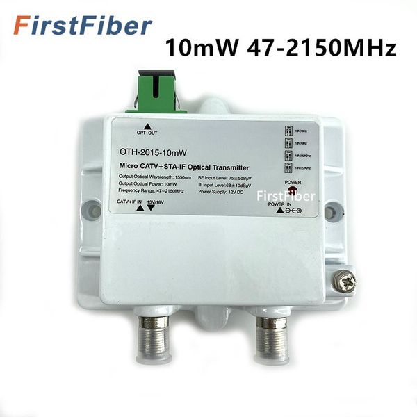 

fiber optical transmitter ftth catv+sta-if micro optical transmitter 10mw 47-2150mhz 1310nm 1550nm single mode 12v dc micro