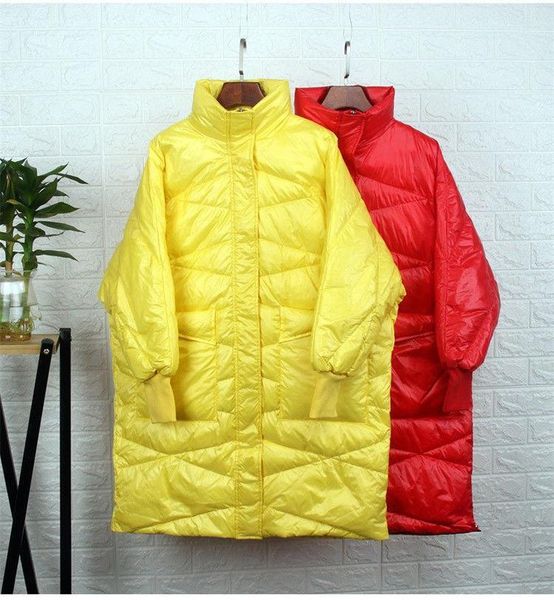 

women duck down coat long down jacket female white duck fashion coats women student wear coat1, Black