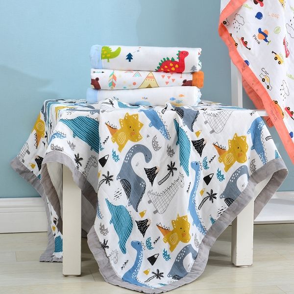 

120x110cm 4 layers bamboo cotton soft summer muslin blanket baby swaddle wrap blanket bath towel baby receiving blanket y201009