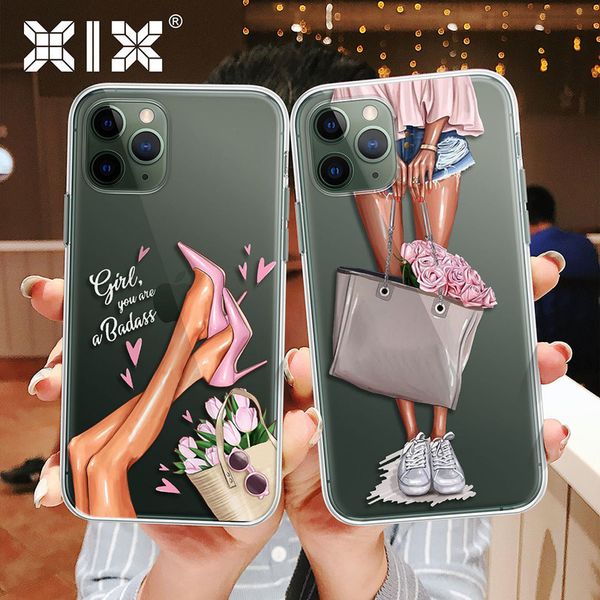 

прозрачные 11 pro 5s 6 6s 8 plus x xs max мода женщин крышка 7 мягкая tpu для iphone xr case