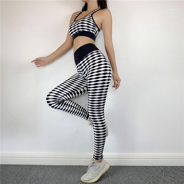

yoga outfits 2 pcs sports suits set women sets gym fitness athletic pants sportswear leggings padded push-up seamless bra1, White;red