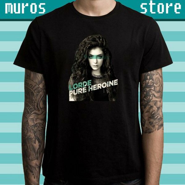 

lorde pure heroine pop singer men's black t-shirt sport hooded sweatshirt hoodie