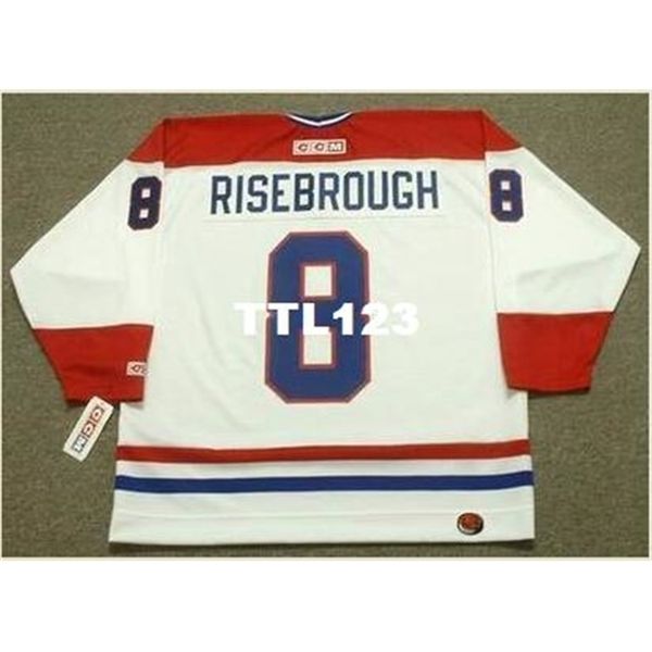 

121s #8 doug risebrough montreal canadiens 1978.1979 ccm k away home hockey jersey or custom any name or number retro jersey, Black