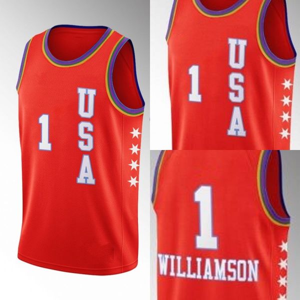 

мужская сборная сша new орлеан пеликаны мужчины zion williamson джерси, Black