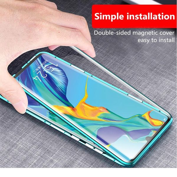 

double sided glass metal magnetic case for samsung galaxy s10e s20 fe a21s a20 a30 a50 a51 a70 a71 a81 bbyokv