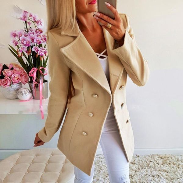 

spring ladies blazers 2019 new fashion double breasted slim blazer women suit jacket pink female plus size blazer femme1, White;black