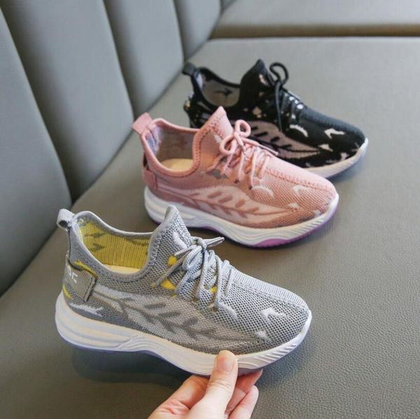 

2020 autumn new shoes girls boys sneakers kids shoes fashion breathable casual sports kids shoes for children running bbyfbp bde_luck, Black