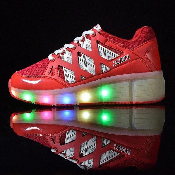

women kids led lights shoes children roller skate sneakers with wheels glowing led light up for boys girls running shoes #tv4v