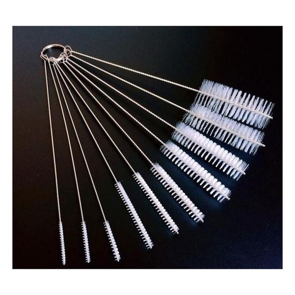 

8 inches nylon tube brush set cleaning brush set for drinking straws glasses keyboards jewelry cleaning home cleaning supplies