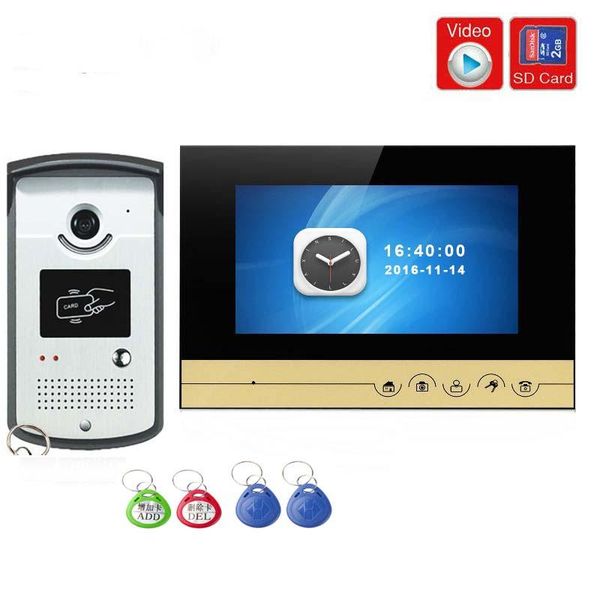 

video door phones smartyiba 7 inch wired phone visual intercom two-way audio with waterproof outdoor ir camera