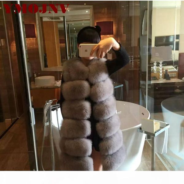 

fur vest coat faux warm women coat vests winter fashion furs women's coats jacket gilet veste 4xl, Black