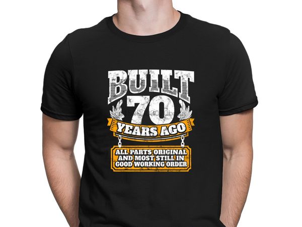 

70th birthday gift idea built 70 years ago kawaii hiphop gents for basic family round neck character sport sweatshirt hoodie t shirt