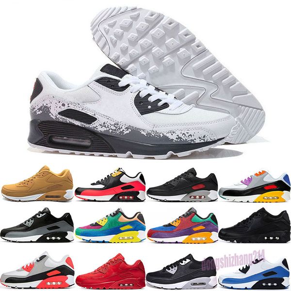 

men women 90s classic shoes triple black white pink blue grey black croc infrared mens fashion trainers outdoor sport sneaker 36-45 d21