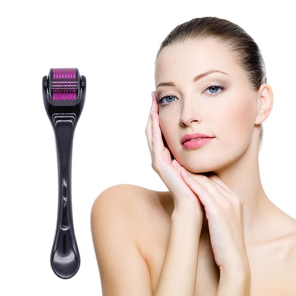 Uso domestico Massaggio della pelle Microneedle Roller Micro 540 Real Needles Gold Derma Rollers Terapia del viso Cura personale Lega antietà Nano Ago per il trattamento del viso