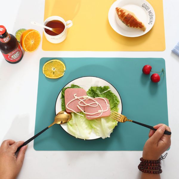

21*30cm special launch small table mat silicone mats heat insulation pad decoration mat morandi color ins style