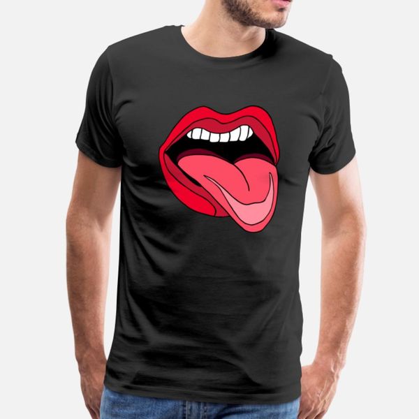 

mouth open tongue lips symbol illustration t shirt classic popular o-neck tracksuit hoodie sweatshirt