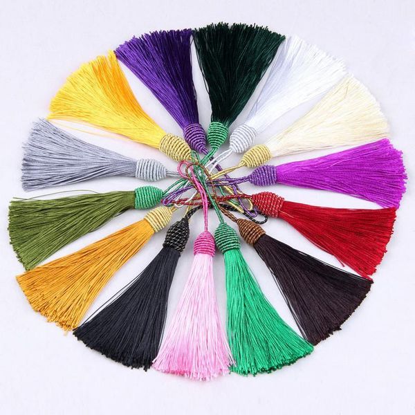 

10pcs polyester silk tassels fringe pendant diy material cord tassels trim home curtains party decor tassels ribbon accessories h jllrgm