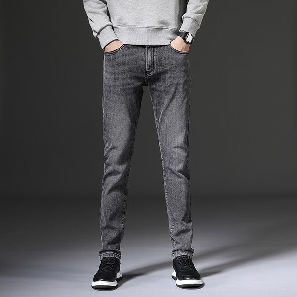 

hvqit and and summer new korean version slim men's wear men's pants thick jeans spring jeans small straight pants 2330 1bfhn, Blue