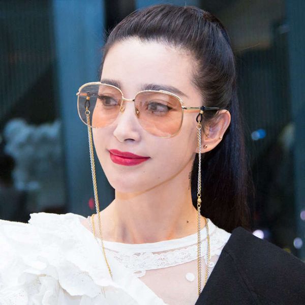 

preserving 304 titanium steel li /color bingbing glasses chain hanging neck old flower myopia sunglasses chain rope, White;black