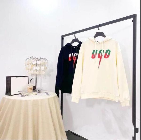 

классическая женщина толстовка мужского конструктора streetwear буквы мода пуловер пар hoodie зима фуфайка размер m-2xl 3 стиль, Black