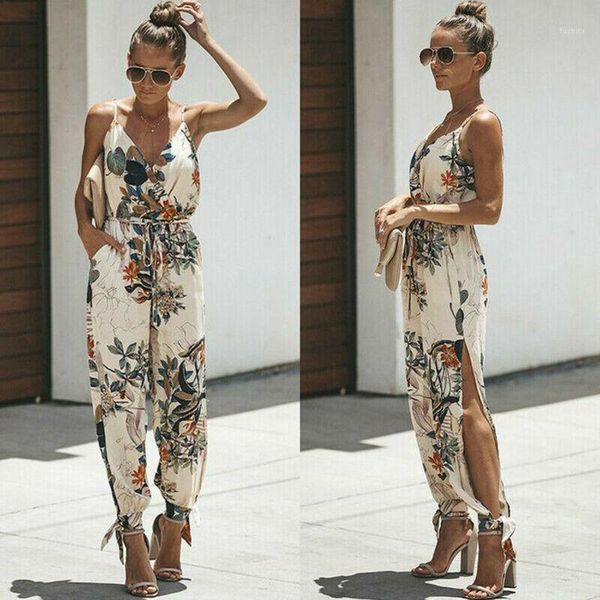 

woman summer floral playsuit fashion women jumpsuist baggy trousers overalls pants solid romper jumpsuit1, Black;white
