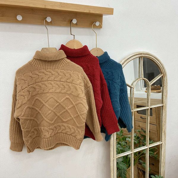 

girls' qinqi pullover thickened foreign 2020 winter new sle thread clothing children's warm sweater, Blue