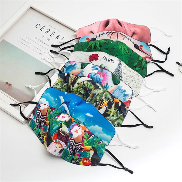 

designer face mask men women fashion reusable face masks adjustable ear buckle mask green leaf soft breathable anti fog mouth masks