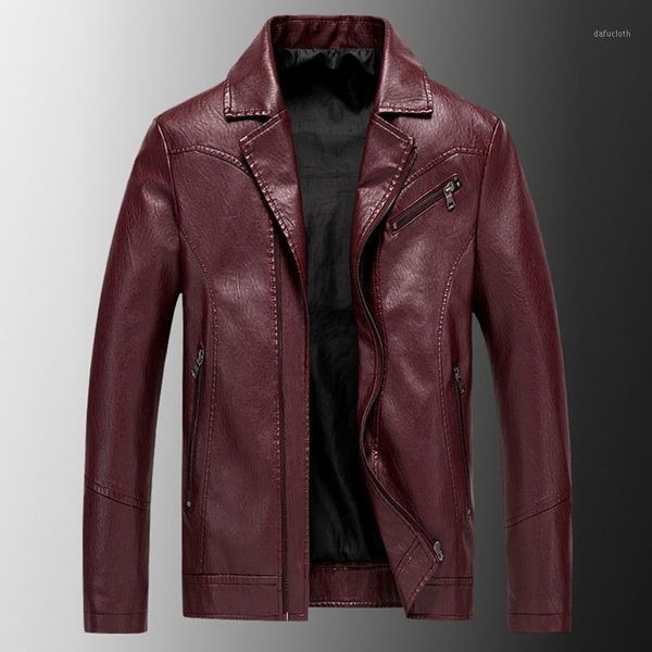 

nice men winter leather jackets coats male casual fashion slim fit large size zip jackets men solid color1, Black;brown