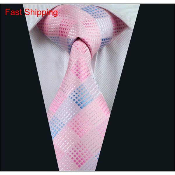 

wedding pink ties set pocket square cufflinks jacquard woven business formal work necktie set m qyllib nana_shop, Black;blue