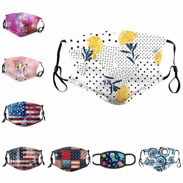 

unicorn usa dustproof 3d mask cotton flag adjustable protective face reusable masks yya230 60pcs izo0#