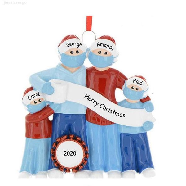 

ornament diy greetings quarantine ornaments 2020 party pandemic social distancing christmas tree pendant w-00300