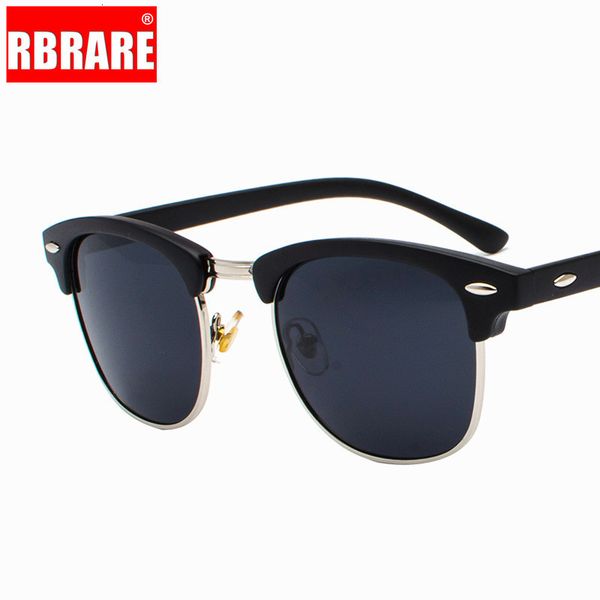 

fashion polarized semi-rimless sunglasses women/men classic vintage oculos de sol gafas retro brand designer sun glasses, White;black