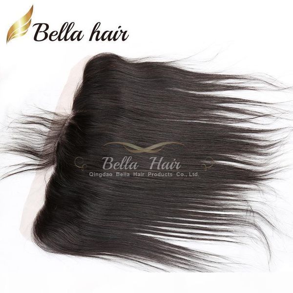

bella hair 13x4 natural color brazilian straight lace frontal closure hair pieces 100% human hair extension ing, Black;brown