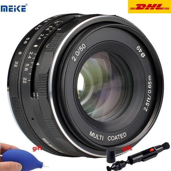 

meike camera lens 50mm f2.0 large aperture manual focus for canon sony e-mount m4/3 nikon fujifilm x-t20 camera lens aps-c1