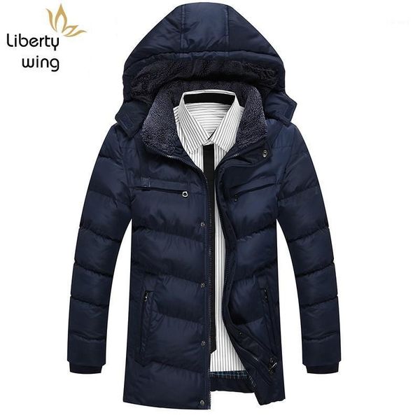 

men's down & parkas classic larger size slim fit personalized with button zip jacket mens winter coat jaquetas masculina inverno stand, Black