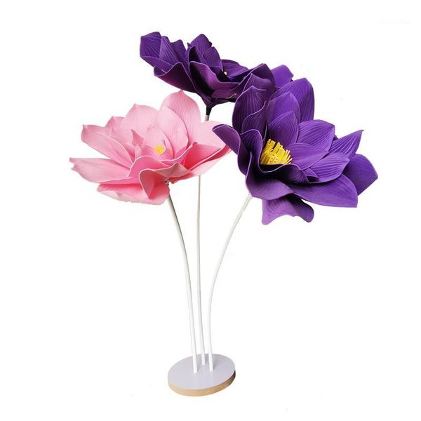 

giant pe foam rose artificial flowers decoration wedding background wall pvc flower pole wedding road leads flower stand party1