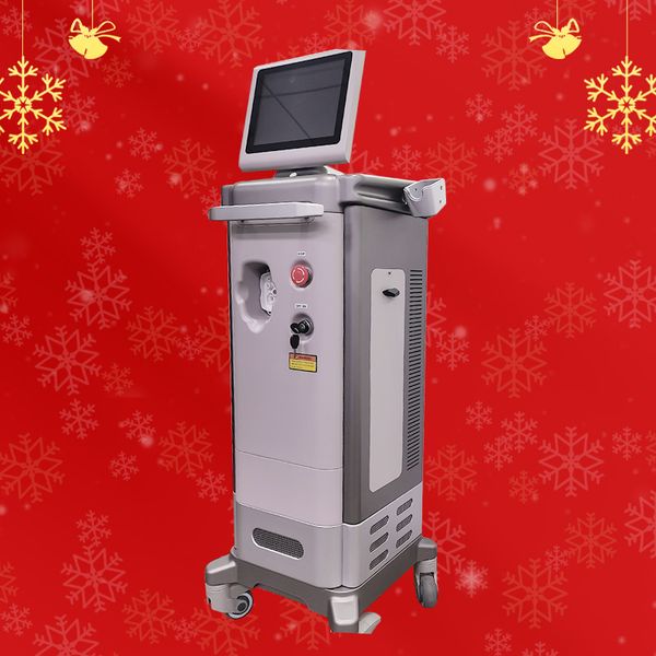 

high end diode laser hair removal machine with three wavelength 808nm+755nm+1064nm for spa/clinic/salon suit for all skin types, Black