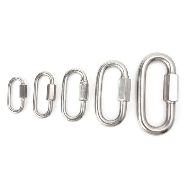 

stainless steel screw lock climbing gear carabiner quick links safety snap hook stainle qylhmj
