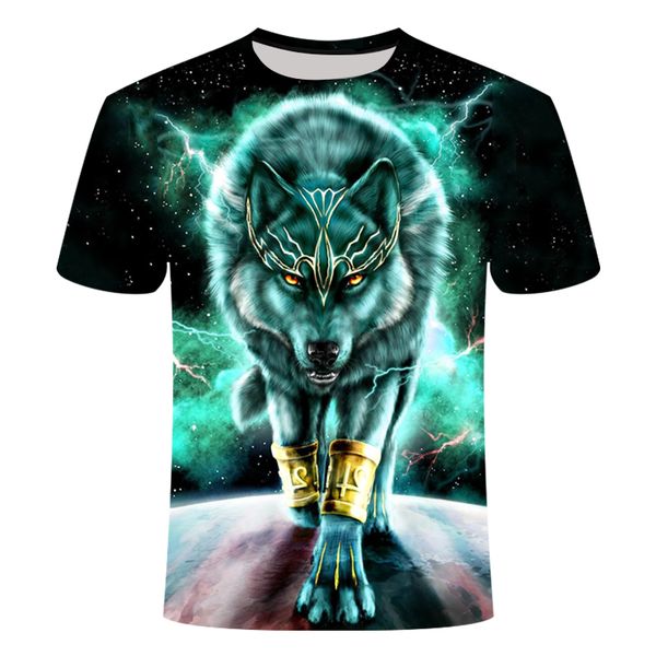 

mens men wolf printing pattern breathable 3d print shirts plus size horror horror men clothing