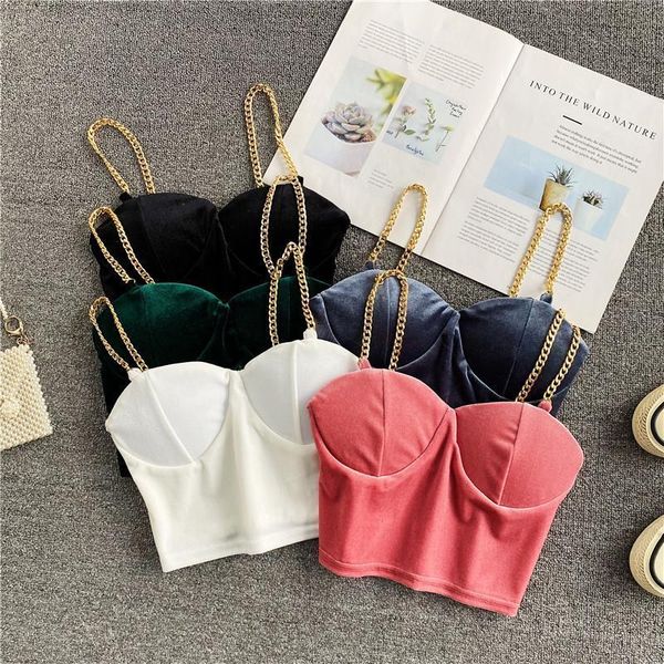 

camisoles & tanks women 2021 spring fashion retro solid color slim vest female v-neck short ladies sleeveless bottoming d860, Black;white