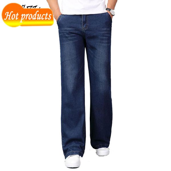 

brim men's 2020 spring and summer new micro horn jeans thin dark blue stretch denim flare pants size 26-34 35 gwlh