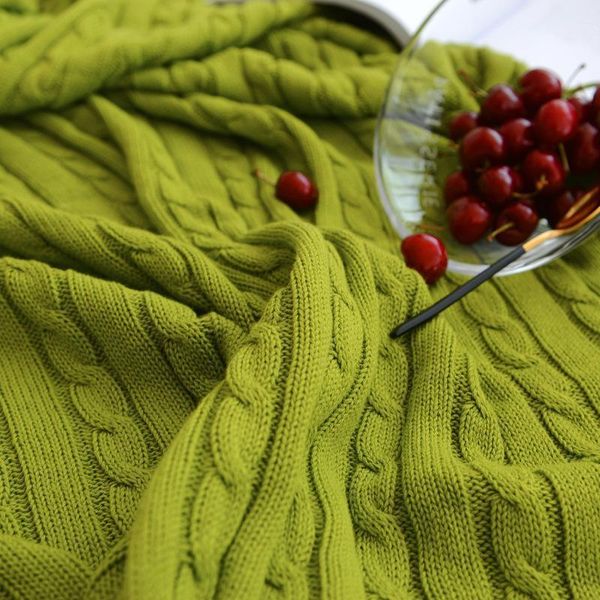 

blankets 2 size solid color air condition blanket hand made knitted throw travel sofa throw1